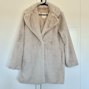 Abercrombie Faux Fur Mid Length Coat